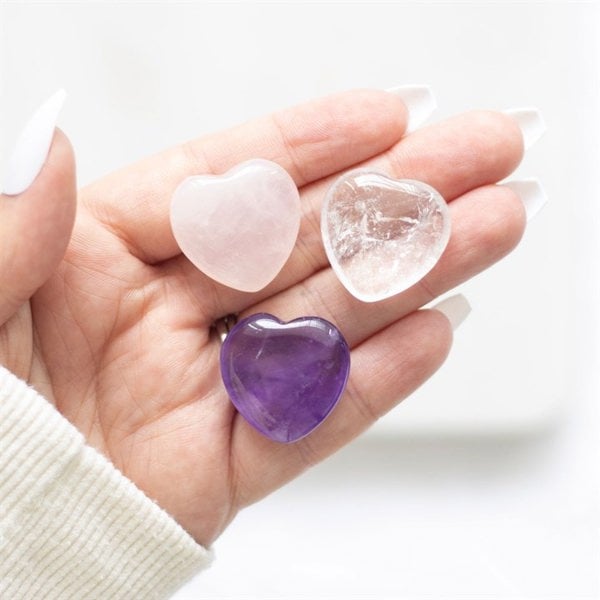 Serano Set of 24 Lucky Crystal Hearts in Display