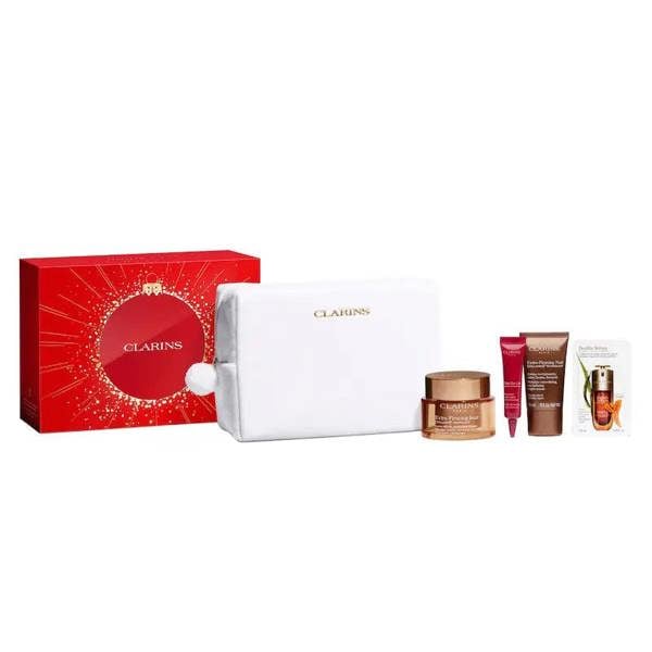 Clarins Mixed Set: Extra Firming Day Cream + Total Eye Lift Cream + Extra Firming Night Cream + Essential Care Double Serum 
