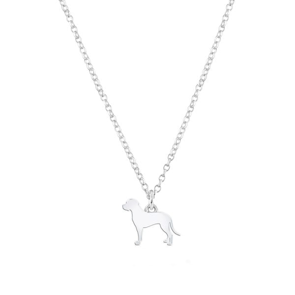 Mylee London Portuguese Pointer Silhouette Silver Necklace - Personalised