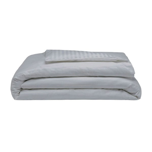 Belledorm 540 Thread Count Satin Stripe Duvet Cover Set - Platinum