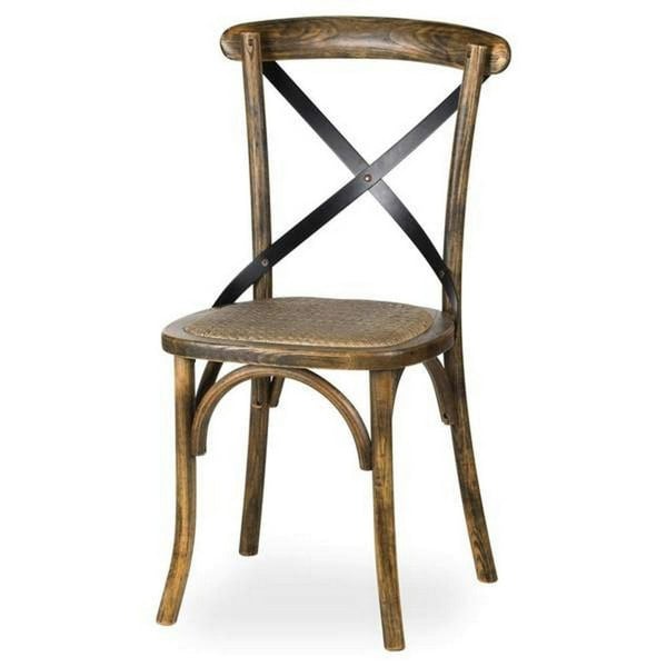 Hill Interiors Cross Oak Dining Chair - Brown