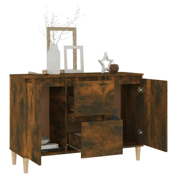 Berkfield Sideboard Smoked Oak 103.5x35x70 cm Engineered Wood