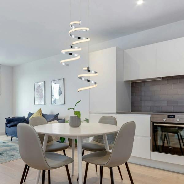 COSYLYTE Nyah 3 Light LED Spiral Cluster Pendant Light
