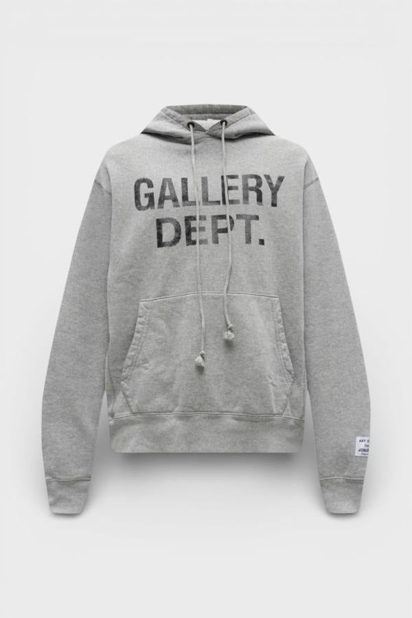 Gallery Dept. Center Logo Hoodie Heather Grey