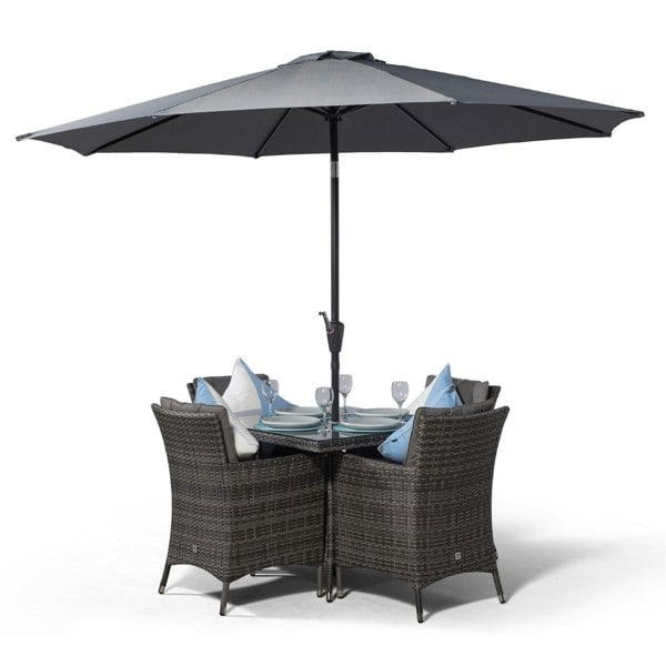 Giardino Savannah Square 4 Seater Rattan Patio Dining Set