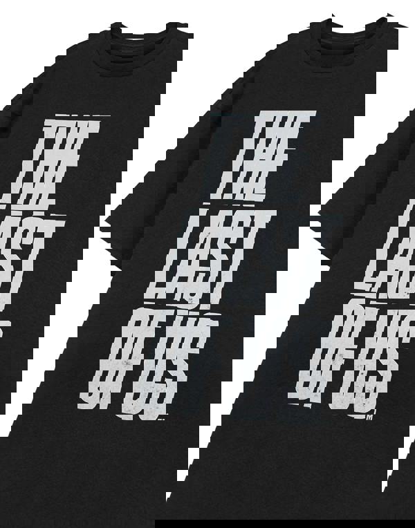 The Last Of Us Mens Black Text Block Short Sleeved T-Shirt