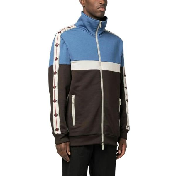 DSQUARED2 Maple Leaf Tape Blue Track Jacket M