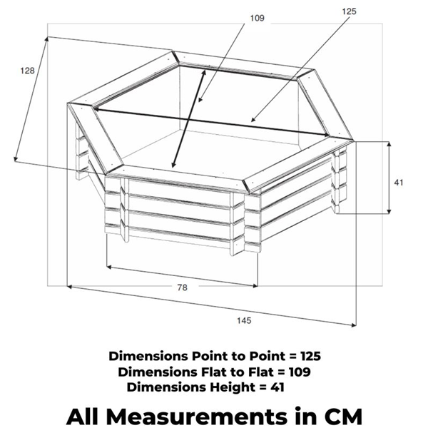 Promex Raised Hexagon Garden Solar Pond Set