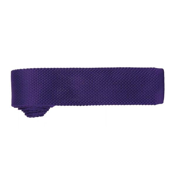 Premier Mens Slim Textured Knit Effect Tie (Pack of 2) - Purple