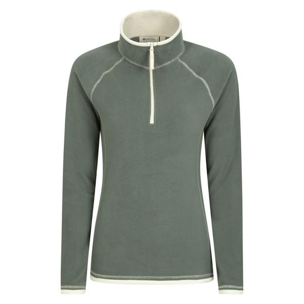 Mountain Warehouse Womens/Ladies Montana Half Zip Fleece Top - Dark Green