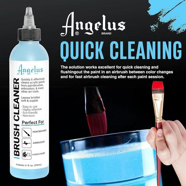 Angelus Brush Cleaner - For Removing Dried Acrylic Paint 8oz