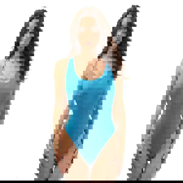 Off White Womens/Ladies Logo One Piece Swimsuit - Blue - 