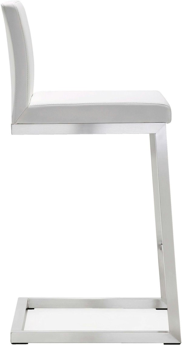 Furniture Edit Parma White Stainless Steel Counter Stool Set of 2