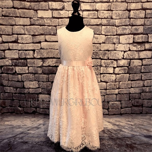 Lilliana Dress - Sugar Pink - UK Flower Girl Boutique