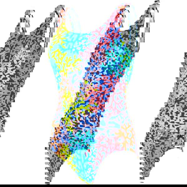 Zoggs Sea Change Thermal Ecofeel multicolored coral print one-piece swimsuit