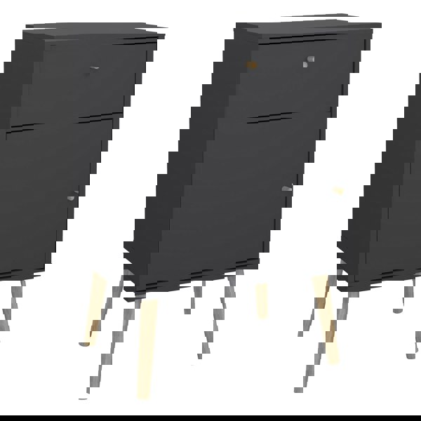 Furniture To Go Cumbria Nightstand 1 Door + 1 Drawer Dark Grey