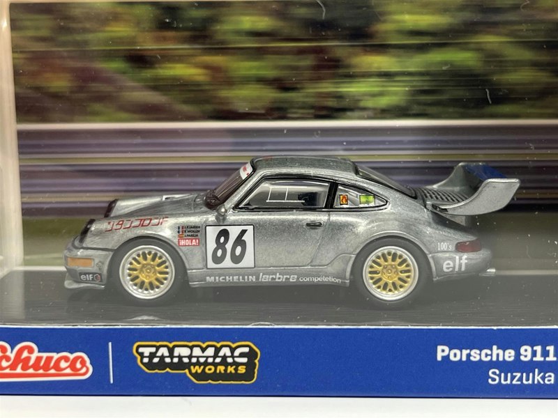 Tarmac Porsche 911 Turbo S LM GT Suzuka 1000 km 1994 Chase Model 1:64 Tarmac Works T64S00994SU