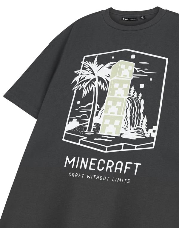 Minecraft Mens Grey Craft Without Limits Short Sleeved T-Shirt