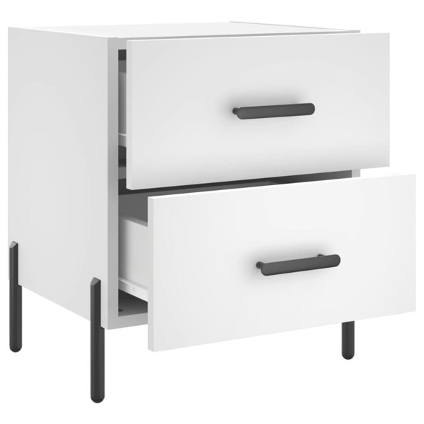 Berkfield Bedside Cabinet White 40x35x47.5 cm Engineered Wood