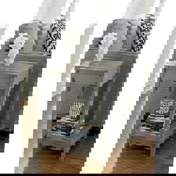 Dorel Home Carver end table with 1 shelf in grey