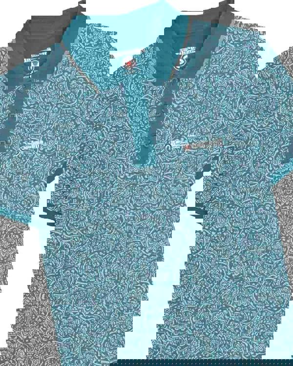 Lambretta Mens Classic Paisley Tonal Mod Retro Ska Casual Polo