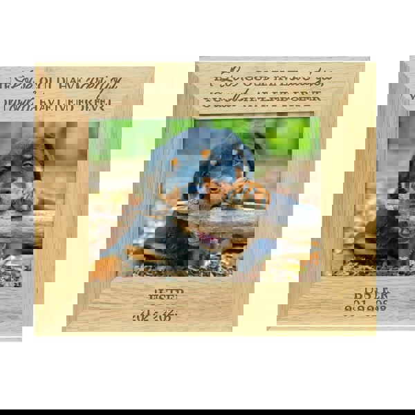 Personalised Memento Company Personalised Pet Memorial 6x4 Wooden Photo Frame