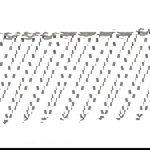 SkiSki 4 x 16" Hairpin Legs - 2 Prong - 12mm - Raw Steel