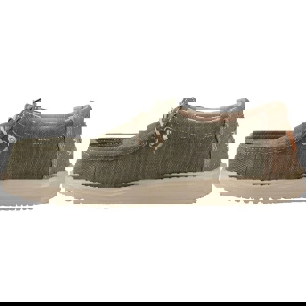 HEYDUDE Wally Workwear Polyester Blend Men's Dusky Green/Irish Cream Moccasins Shoes