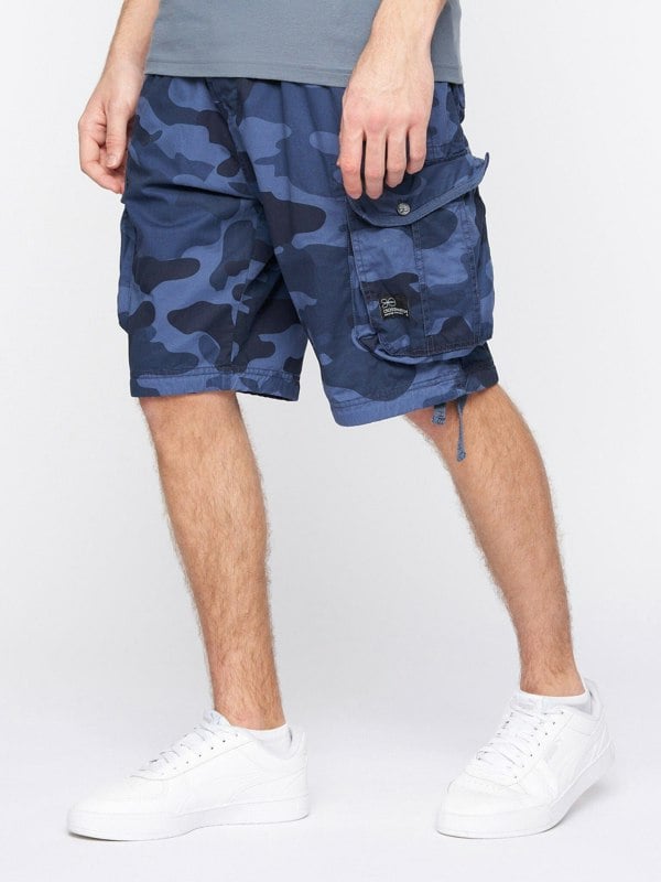 Crosshatch Jimster Shorts Blue Camo