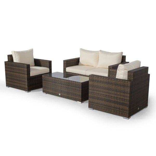 Giardino Sydney 4 Seater Rattan Conversation Sofa Set with Coffee Table