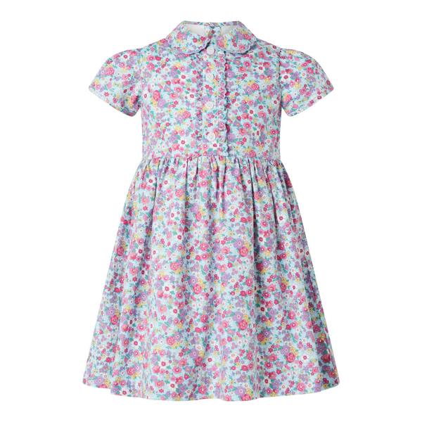 Rachel Riley Candy Floral Half Button-front Dress