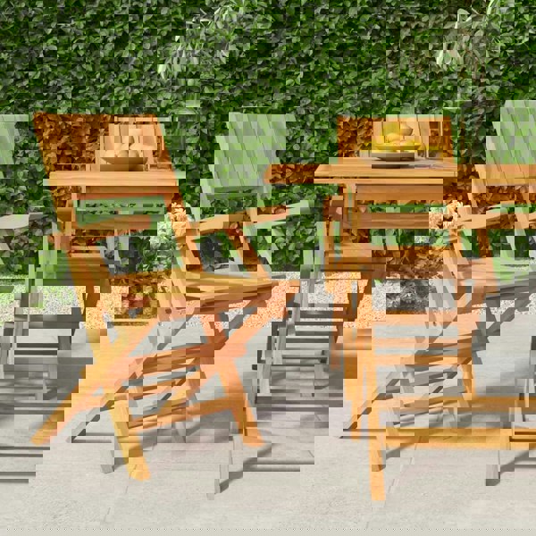 Berkfield Folding Garden Chairs 2 pcs 55x61x90 cm Solid Wood Teak