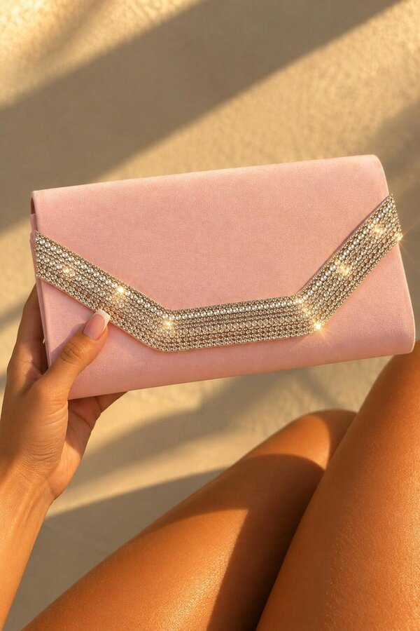 Love Lemonade Crystal Royalty Bag Baby Pink