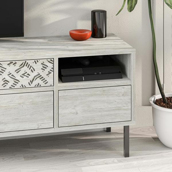 Decortie Heaton Modern Multimedia Unit with Storage TV Cabinet 60" 145cm