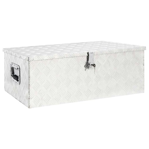 Berkfield Storage Box Silver 90x47x33.5 cm Aluminium