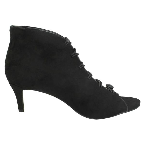 Anne Michelle Ladies Anne Michelle Mid Heel Button & Hook Boot Sandals