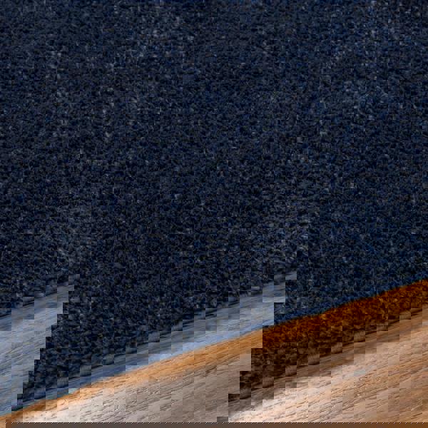 Livabliss Cloudy Shag-Solid Color Dark Blue Plush Soft Pile Rug