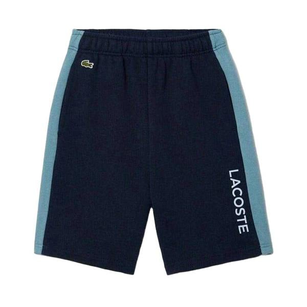 Lacoste Childrens/Kids Fleece Colour Block Sweat Shorts - Navy - 