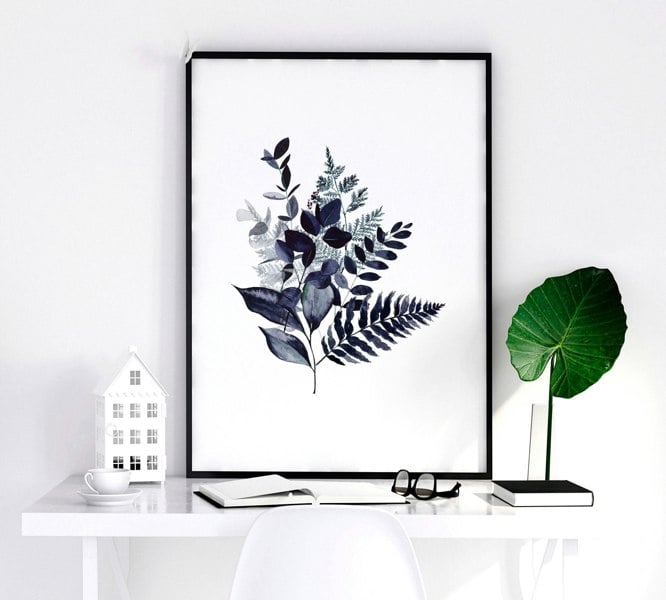 Blue Cottagecore bedroom | set of 3 framed wall art prints