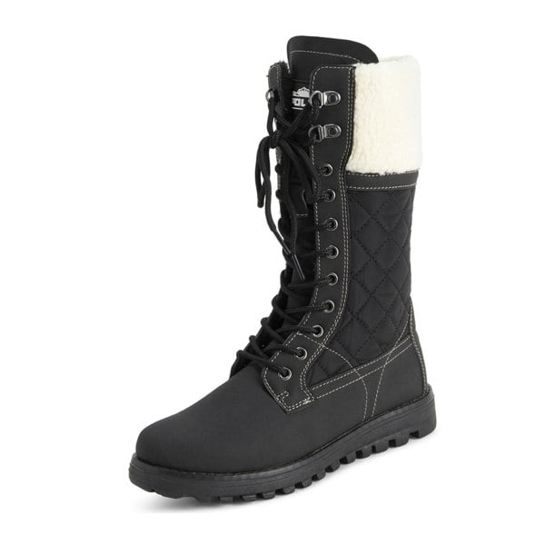 VIVA Women's Faux Fur Thermal Waterproof Outdoor Snow Winter Calf Boots