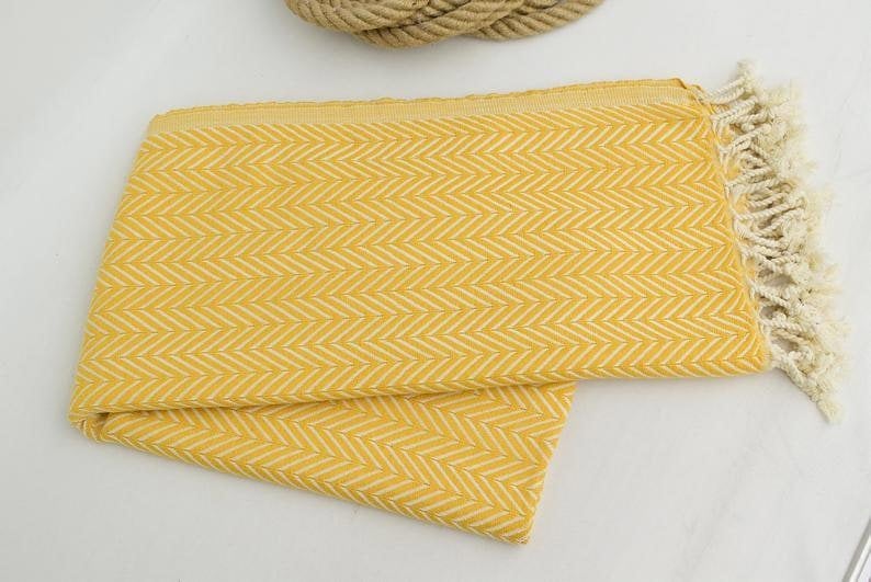 Azra Hammam Towel Mustard Yellow