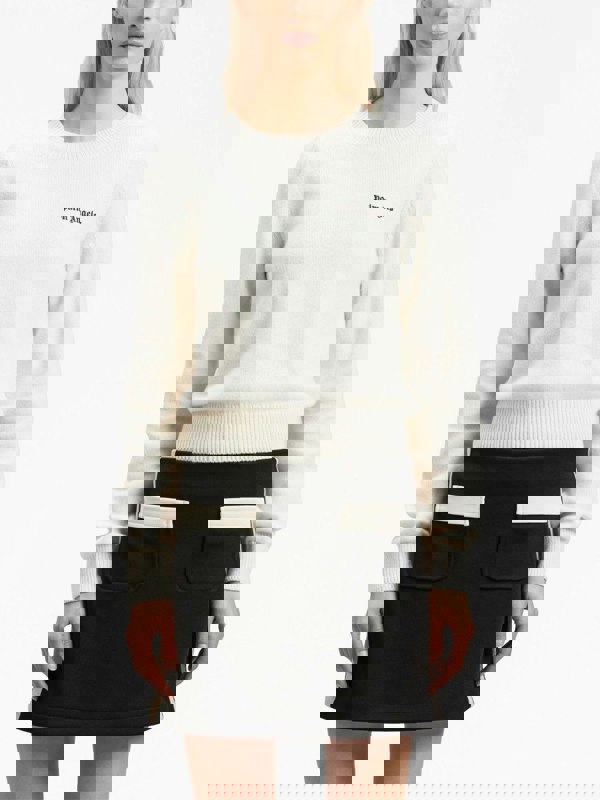 Palm Angels Classic Logo Sweater White - Supplied FashionPALM ANGELS