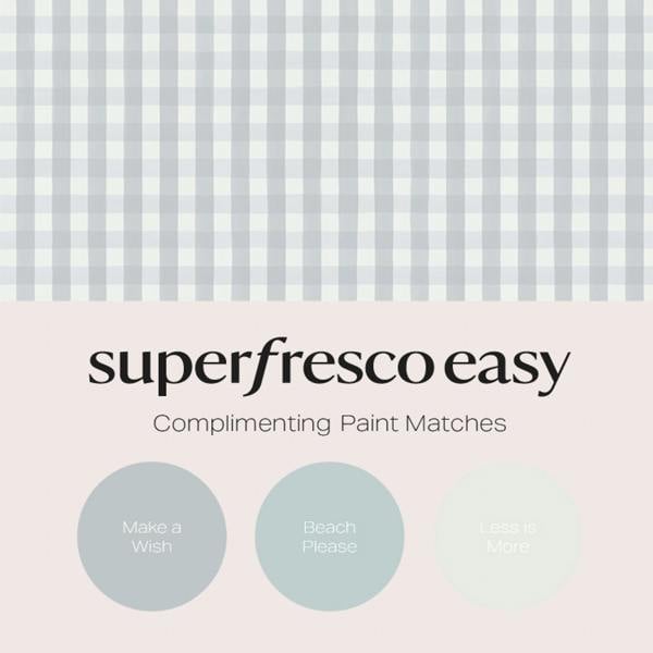 Superfresco Easy Hattie Gingham Duckegg Wallpaper