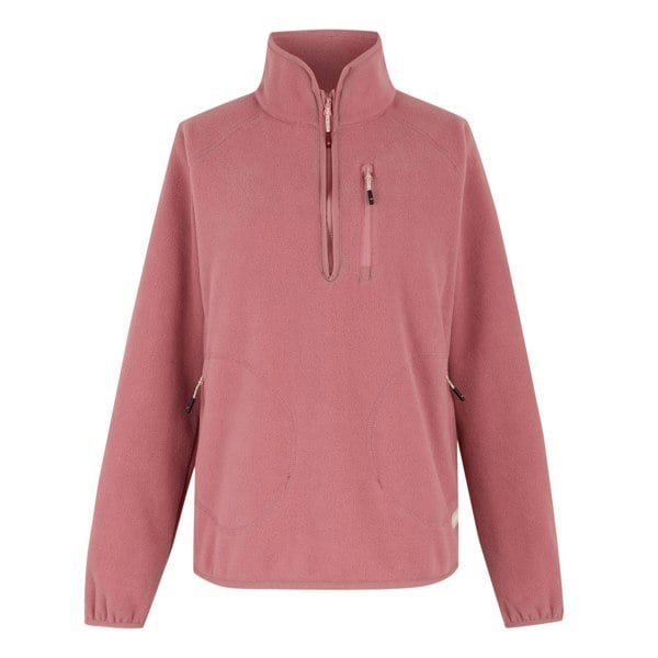 Regatta Womens Frankie Quarter Zip Fleece Top - Dusty Rose