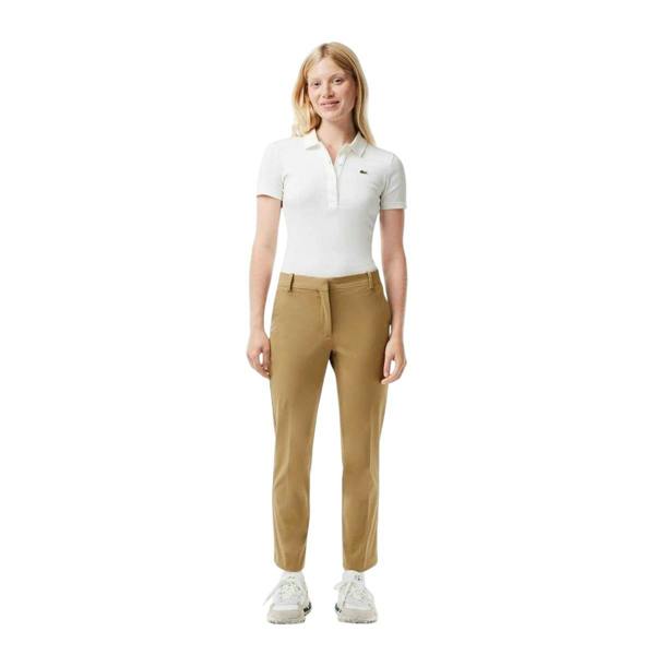 Lacoste Womens/Ladies Cotton Blend Regular Chinos - Tan - 