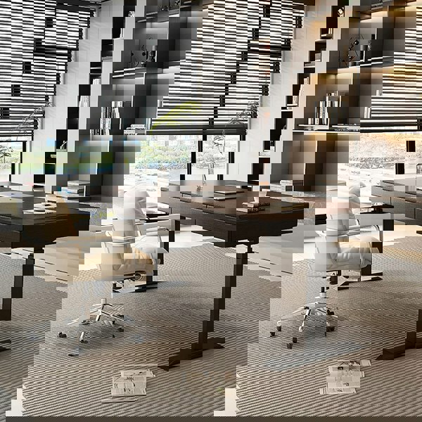 Moreno Electric Standing Office Desk With Storage, Solid Wood-Rit Concept-Rit Concept