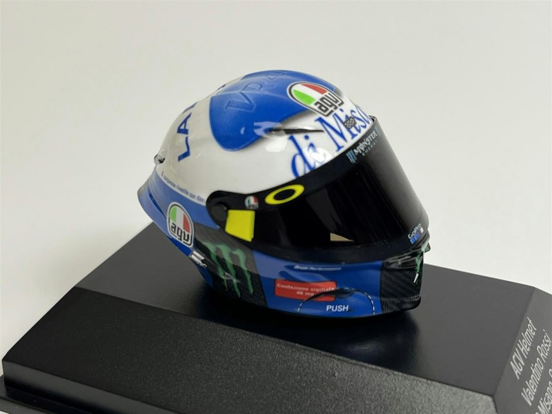 Minichamps Valentino Rossi AGV Helmet MotoGP Misano Race 2 2020 1:8 Scale Minichamps 399200086