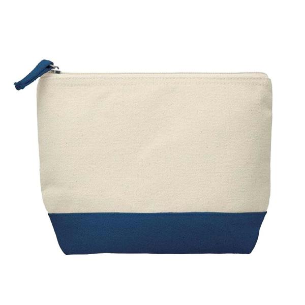 MidOcean Kleuren Cotton Cosmetic Bag - Blue/Beige - 