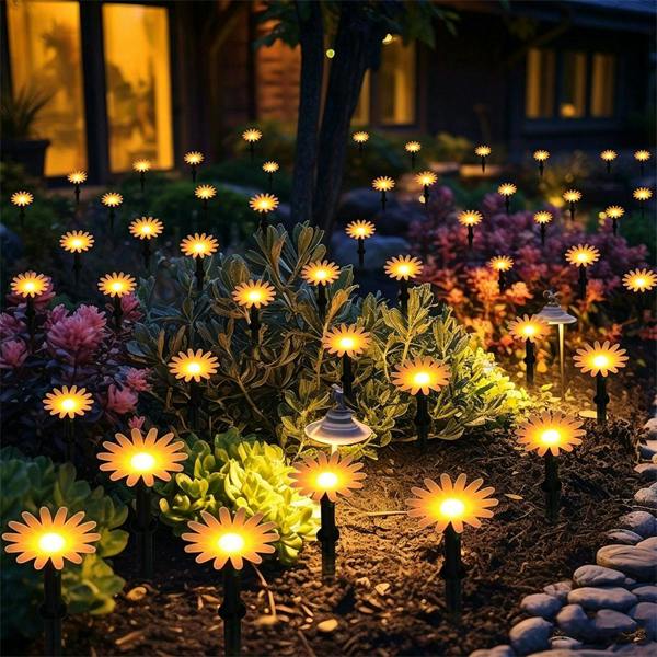 Leaper Solar-powered Sunflower Garden Ground Lights