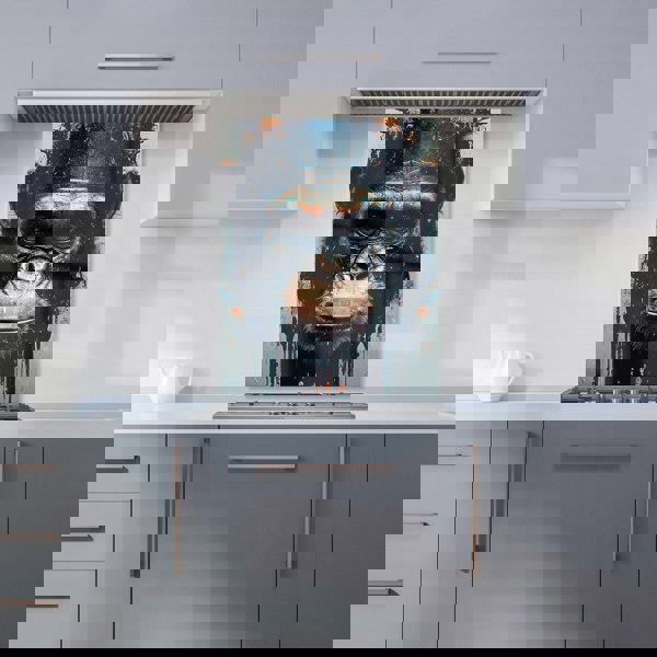 Warren Reed - Designer Gorilla Face Splashart Kitchen Splashback